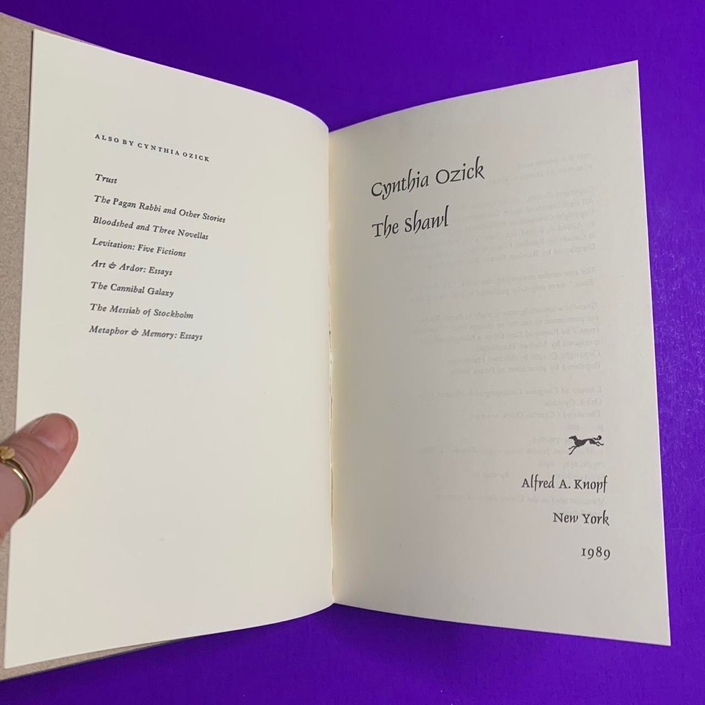Cynthia Ozick “The Shawl” - Picture 3 of 8